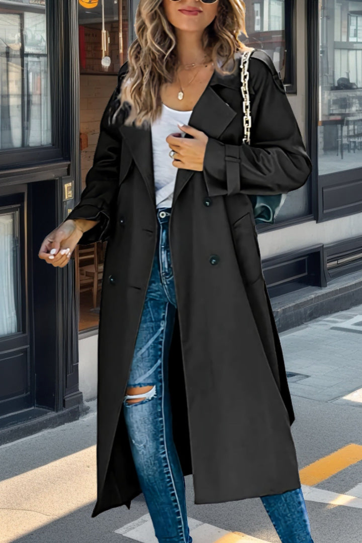 Echoarchiv | Langer Leichter Trenchcoat Damen mit Gürtel