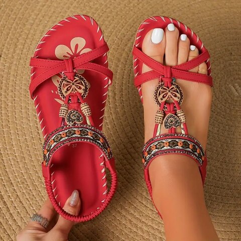 Echoarchiv | Boho Flache Sandalen