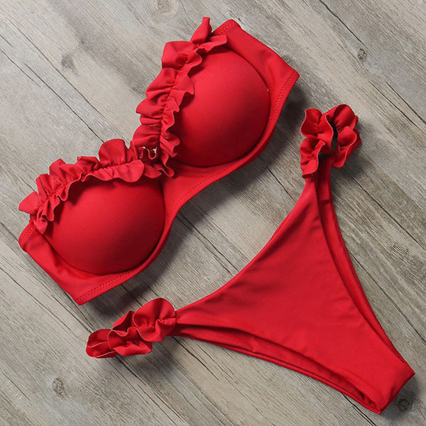 Echoarchiv | Push-Up Bikiniset mit Rüschen für Damen