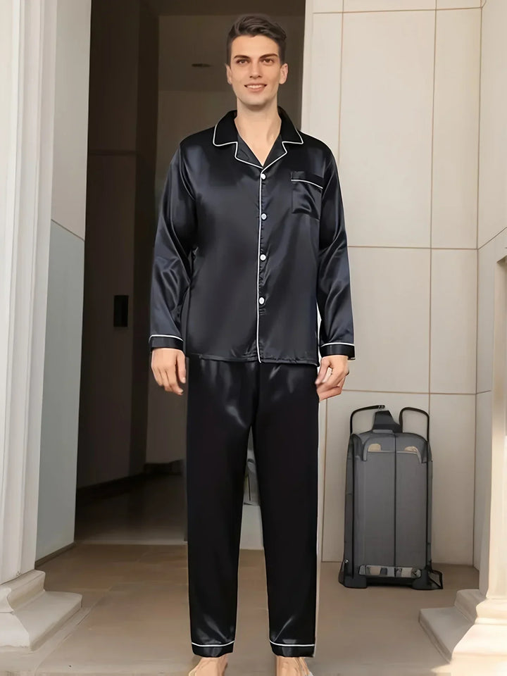 Echoarchiv - Herren-Pyjama-Set aus Satin