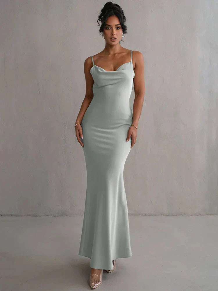 Echoarchiv | Satin Kleid mit Blumen