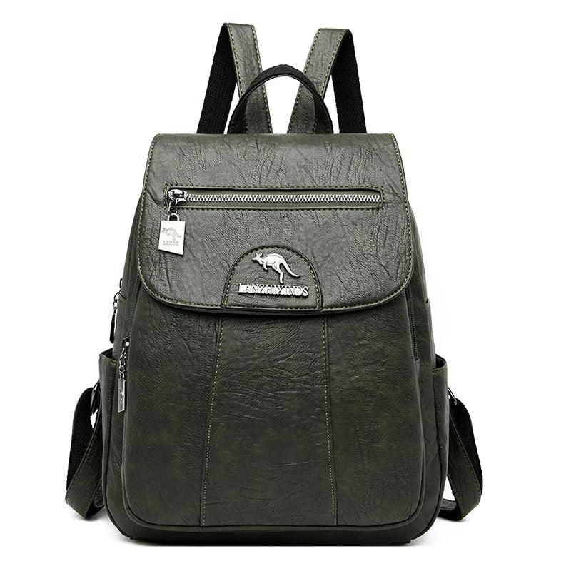 Echoarchiv | Großer Leder Rucksack mit Diebstahlschutz für Damen