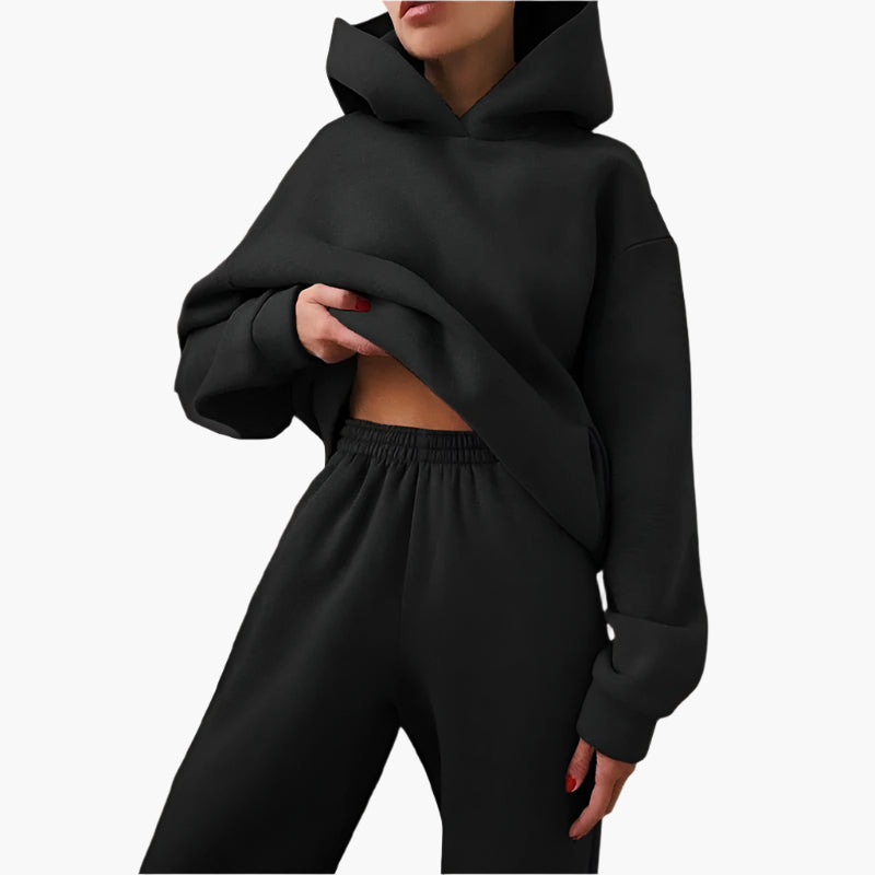 Echoarchiv | Oversize Lounge Set Kapuzenpullover und Jogginghose - Komfortabler Freizeitlook