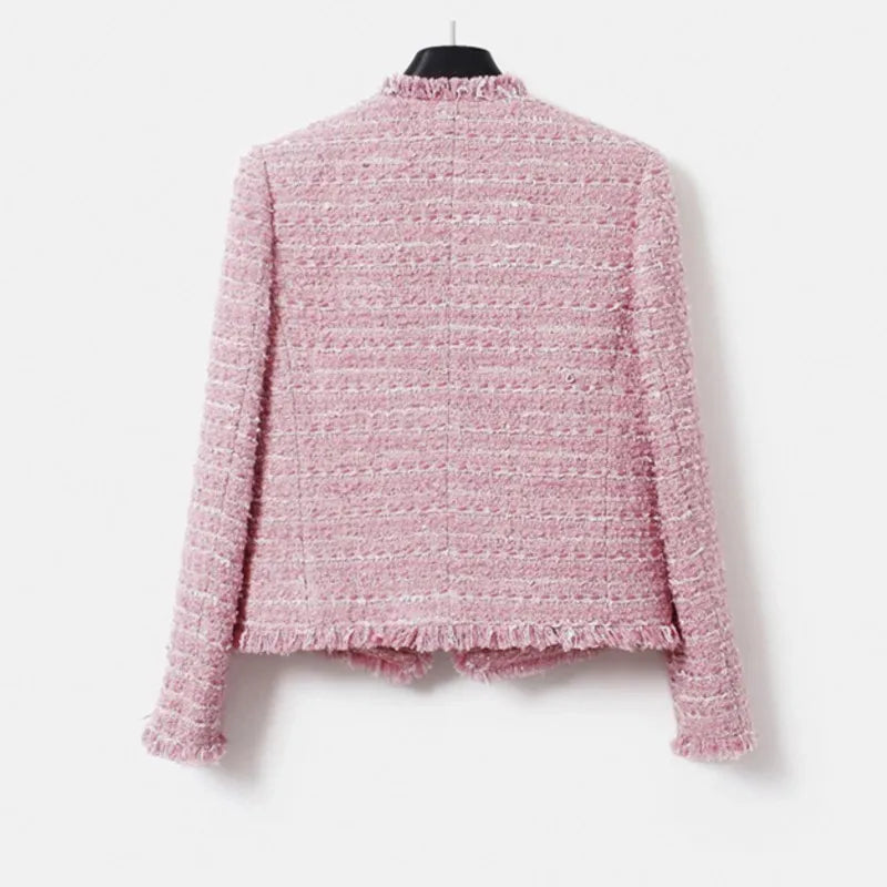 Echoarchiv | Jacke Aus Größem Tweed Herbst/Winter Socialite Quastendesign