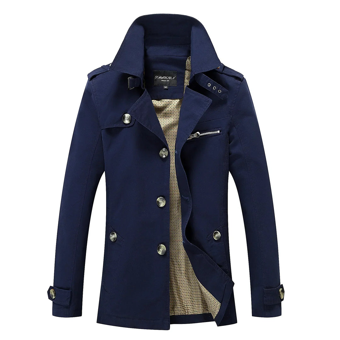 Echoarchiv - Stylischer langer Herbst-Trenchcoat für Herren