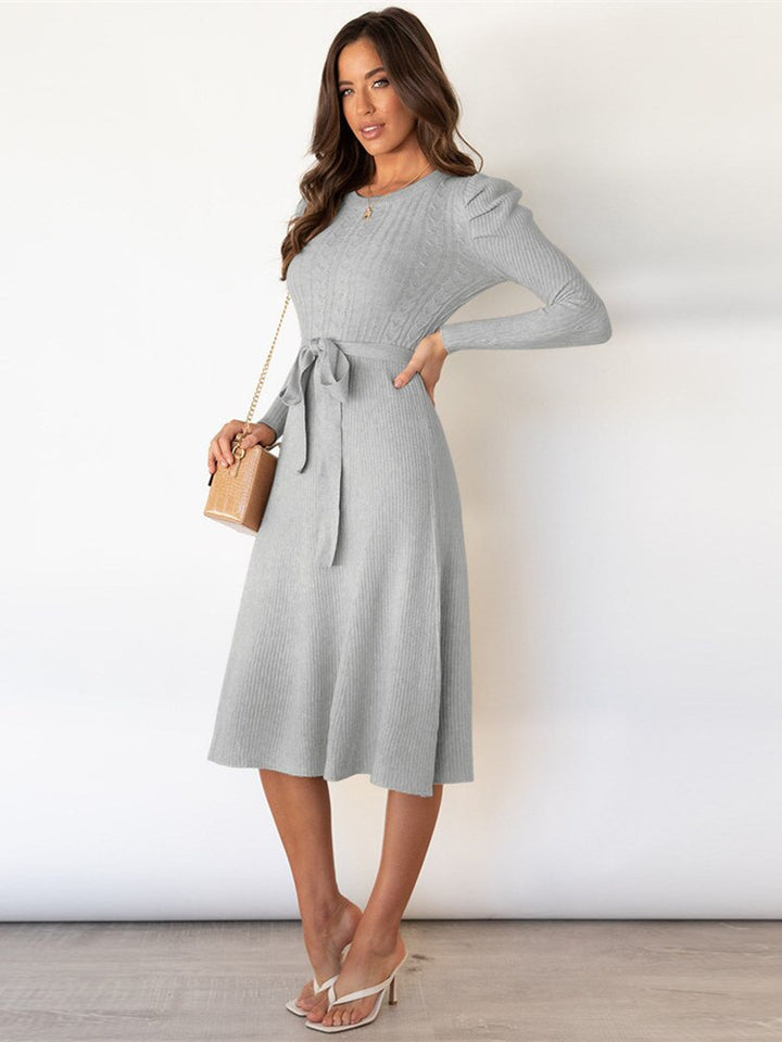 Strickkleid mit langen Ärmeln - 2024 Neuer Trend