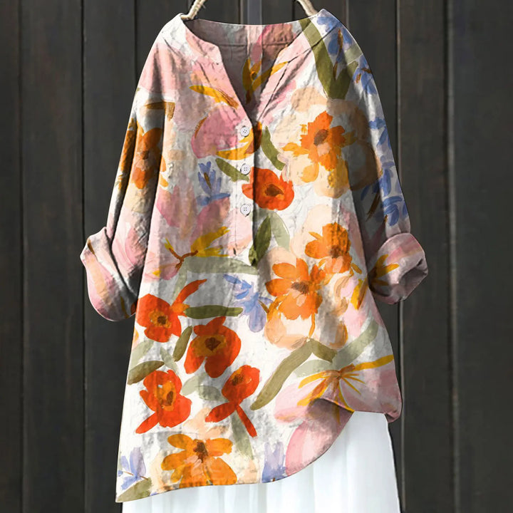 Bequeme Bluse mit Blumenmuster