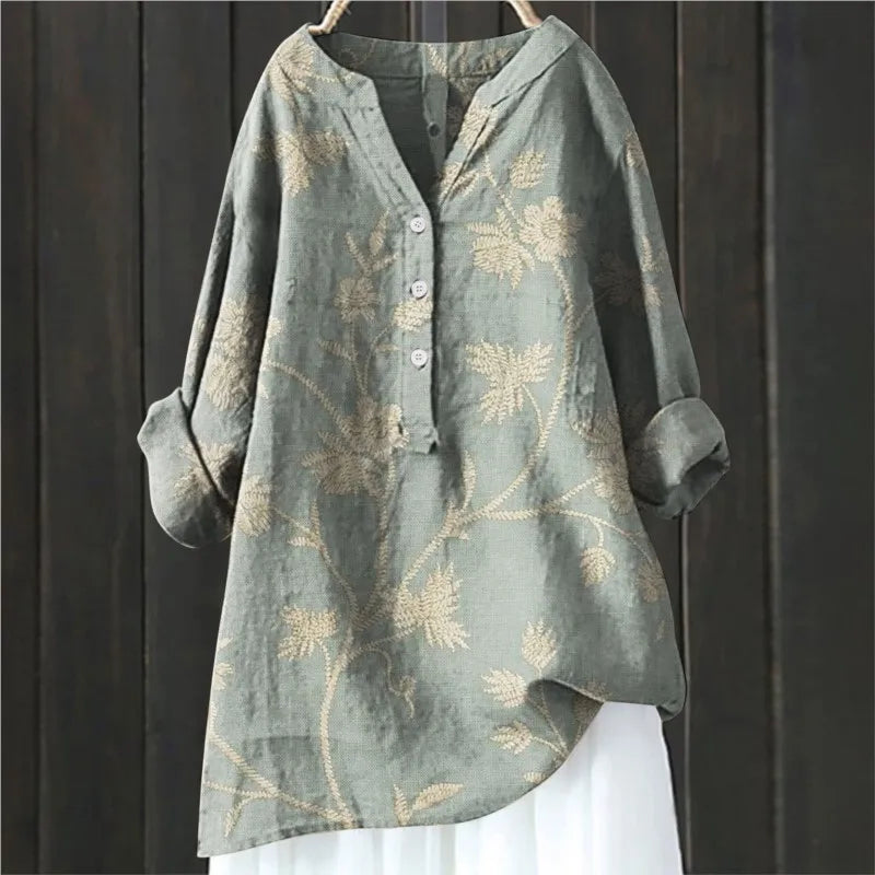 Bequeme Bluse mit Blumenmuster