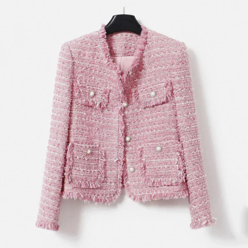 Echoarchiv | Jacke Aus Größem Tweed Herbst/Winter Socialite Quastendesign