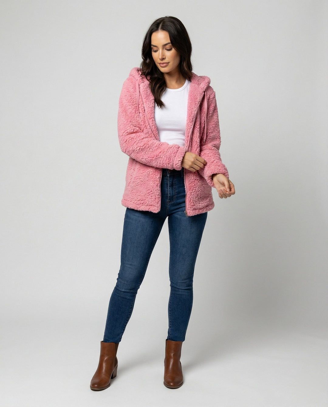 Echoarchiv | Teddy Fleecejacke Damen Lang