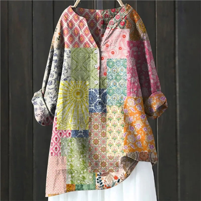 Bequeme Bluse mit Blumenmuster