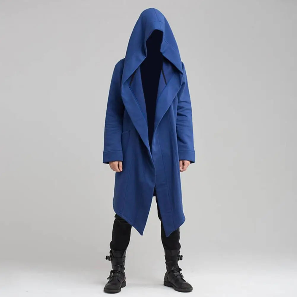 Echoarchiv | Lange Strickjacke Im Gothic Stil mit Kapuze für Herren