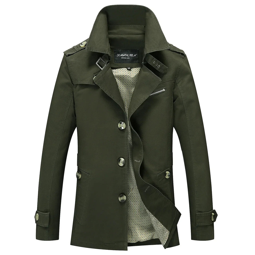 Echoarchiv - Stylischer langer Herbst-Trenchcoat für Herren