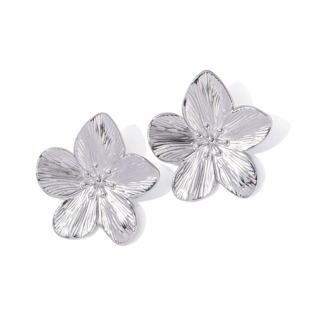 Echoarchiv | Elle Hypoallergene Vintage-Blumenstecker, 18K Vergoldet