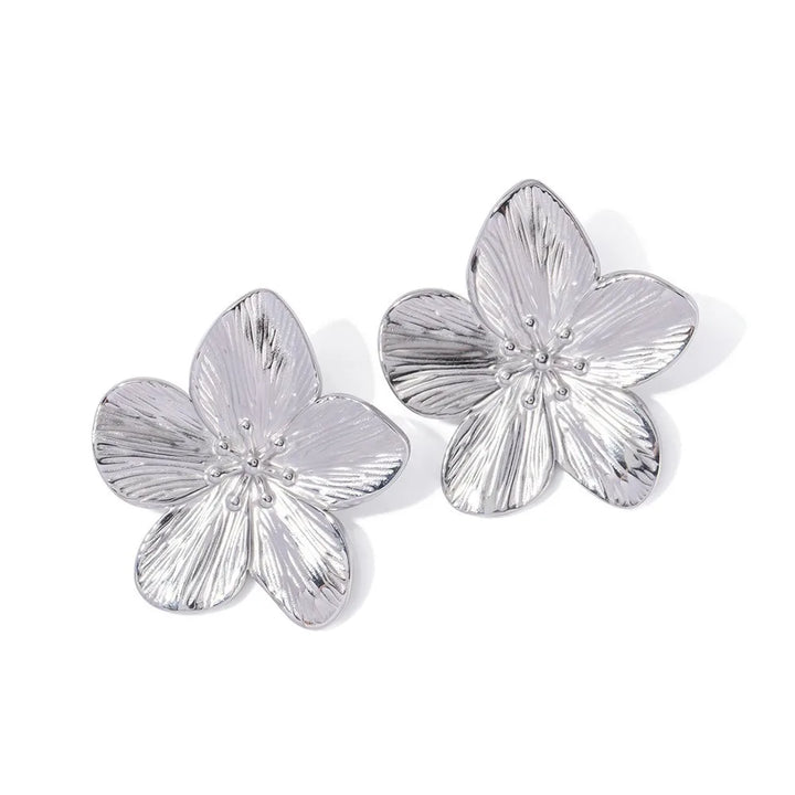 Echoarchiv | Elle Hypoallergene Vintage-Blumenstecker, 18K Vergoldet