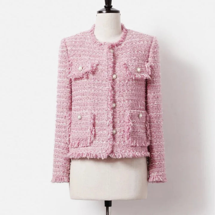 Echoarchiv | Jacke Aus Größem Tweed Herbst/Winter Socialite Quastendesign