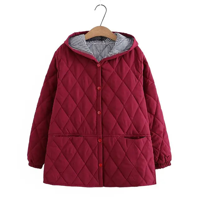 Echoarchiv | Übergrößen Winterjacke aus Baumwolle für Damen
