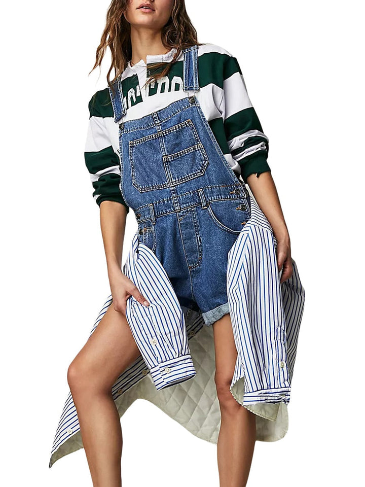 Echoarchiv | Ärmelloses Denim Overall Jumpsuit für Frauen