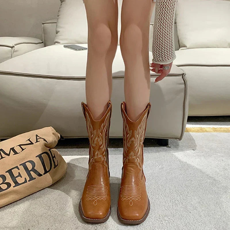 Echoarchiv | Bestickte Cowboystiefel Aus Leder für Damen
