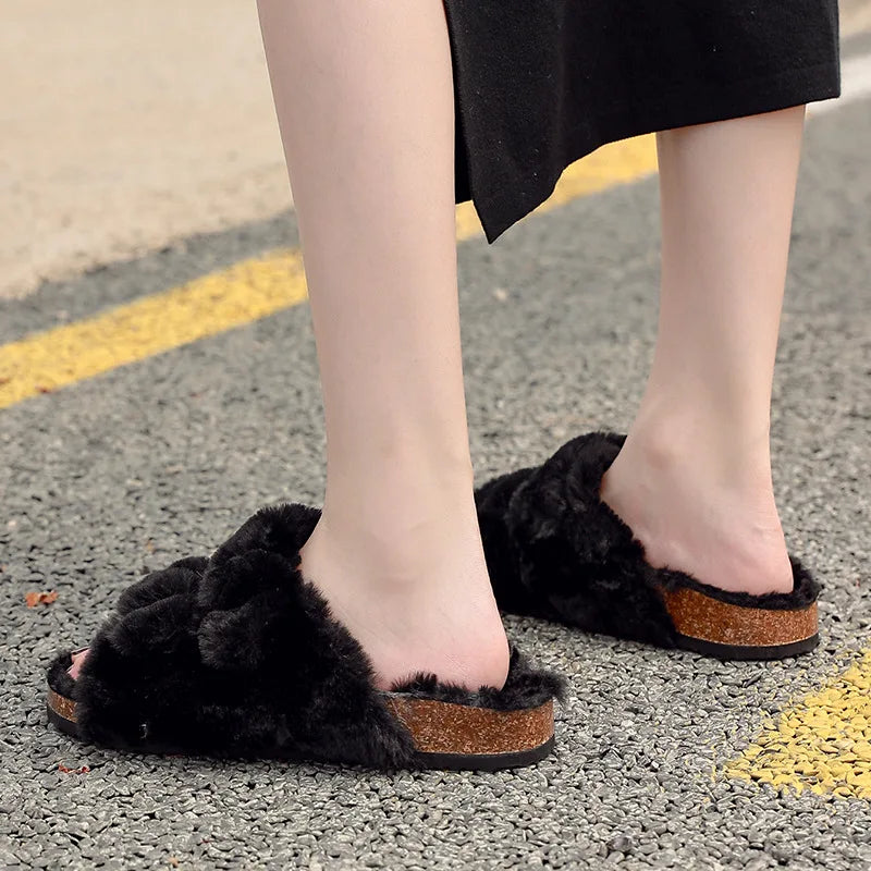 Echoarchiv - Chic Winter-Plüsch-Fellpantoffeln für Damen