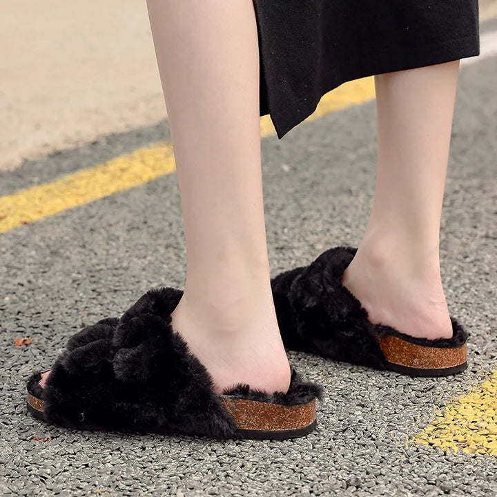 Echoarchiv - Chic Winter-Plüsch-Fellpantoffeln für Damen