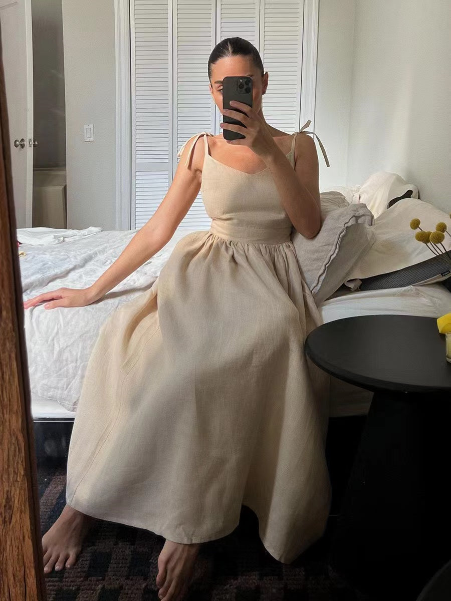 Echoarchiv | Atmungsaktives Sommerkleid Aus Leinen für Damen
