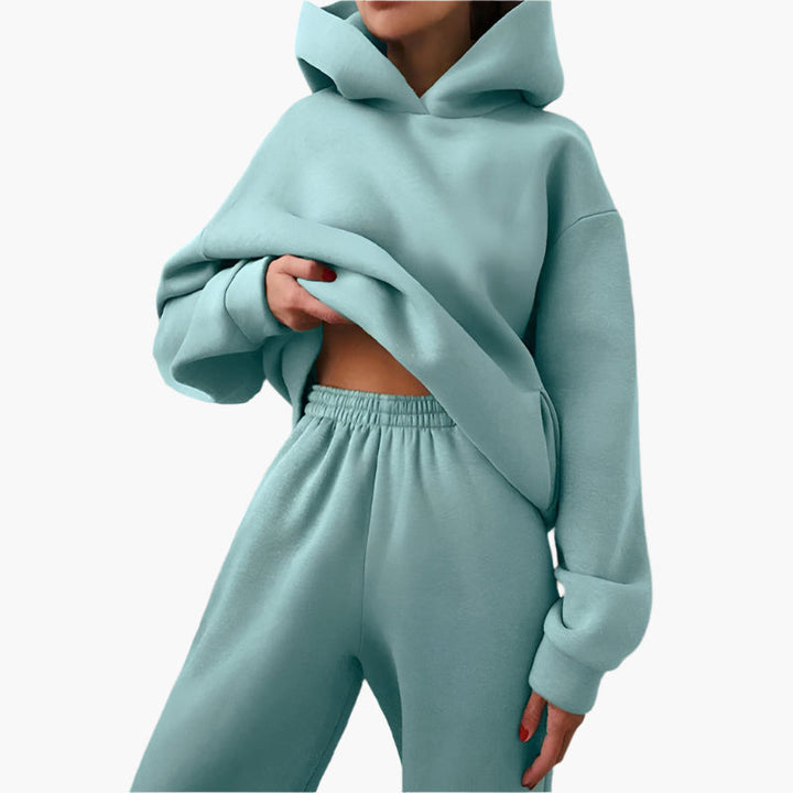 Echoarchiv | Oversize Lounge Set Kapuzenpullover und Jogginghose - Komfortabler Freizeitlook