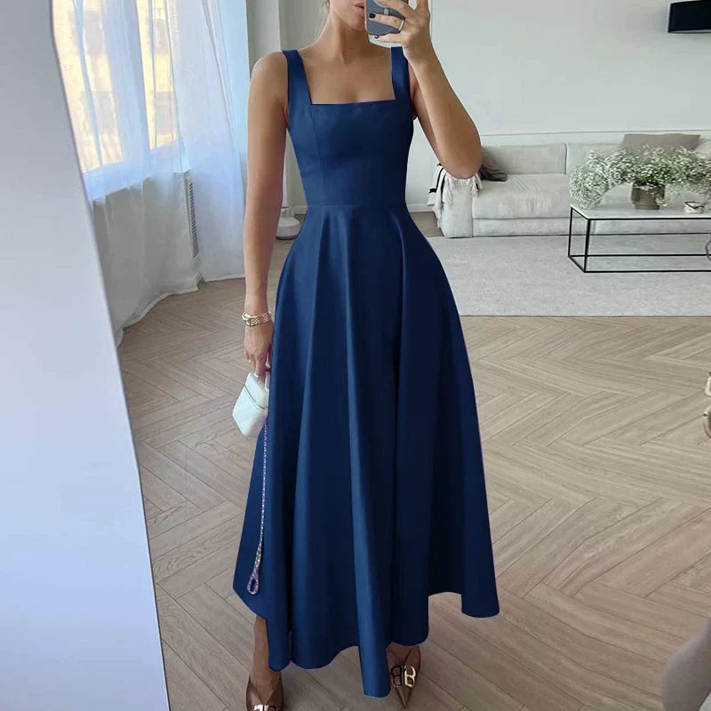 Echoarchiv | Modernes Ärmelloses Maxikleid mit Hoher Taille für Frauen