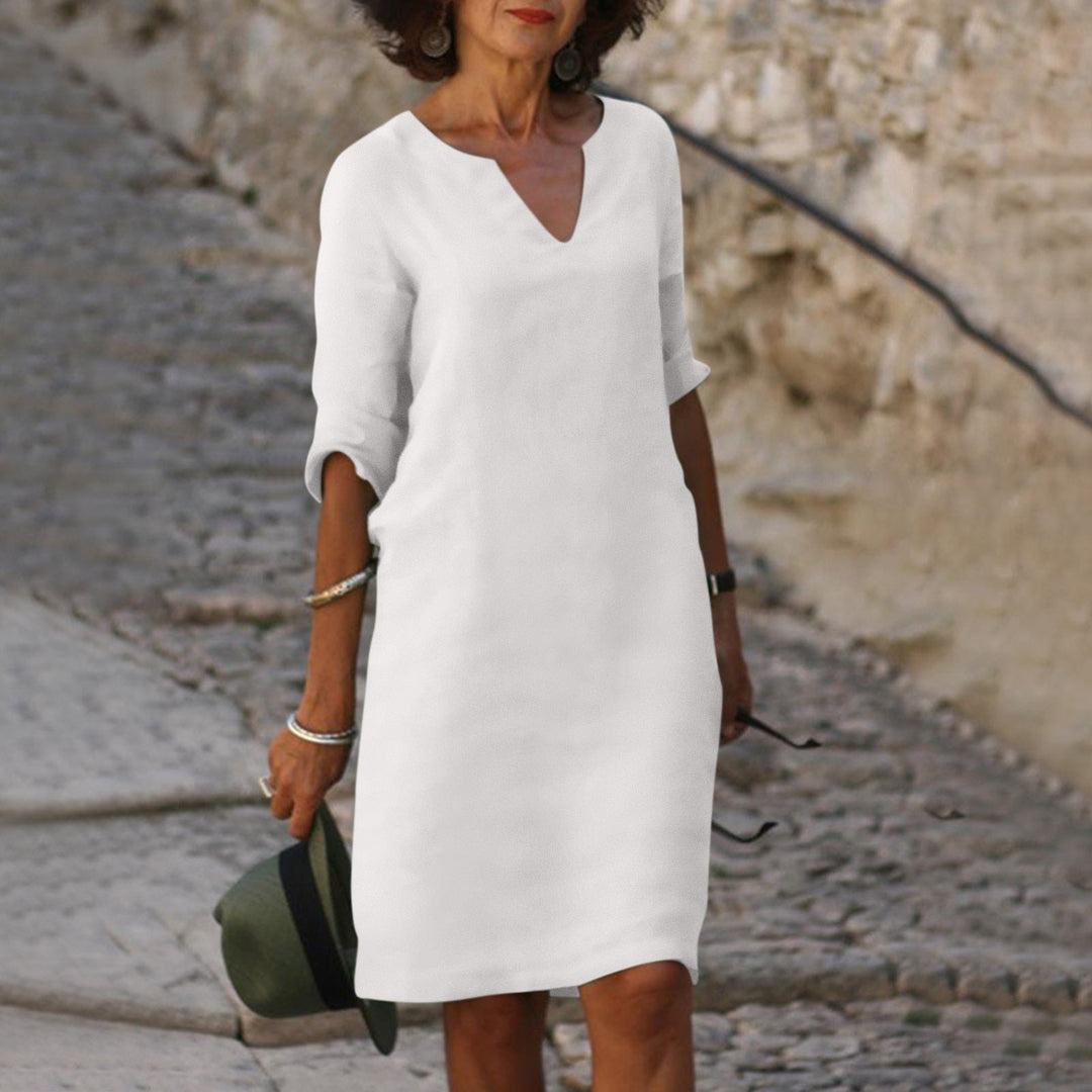Echoarchiv | Elegantes Sommerkleid mit V-Ausschnitt