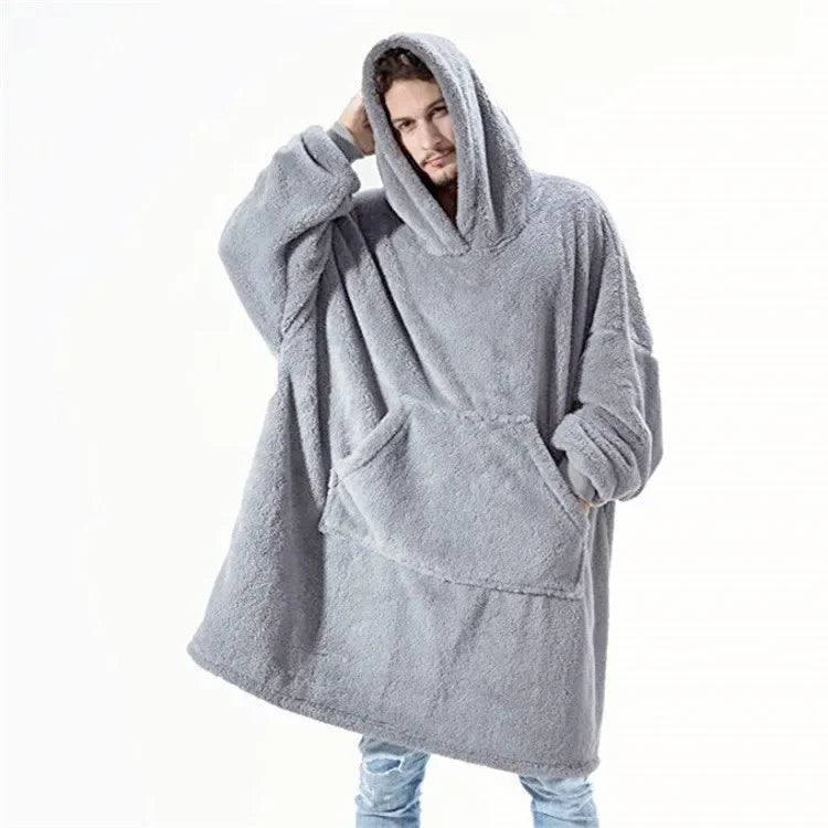 Echoarchiv | Übergroßer Flanell-Decken-Hoodie für Männer & Frauen