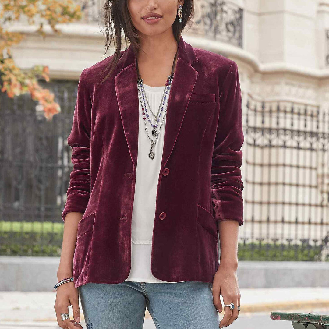 Echoarchiv | Vintage Mode Blazer Jacke Aus Samt