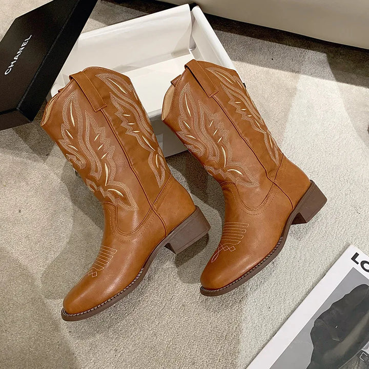 Echoarchiv | Bestickte Cowboystiefel Aus Leder für Damen