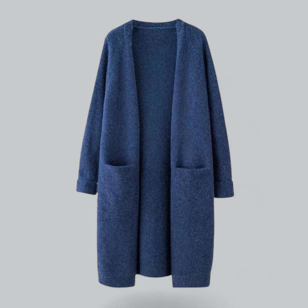 Echoarchiv | Klassischer Langer Cashmere Strickjacke für Frauen