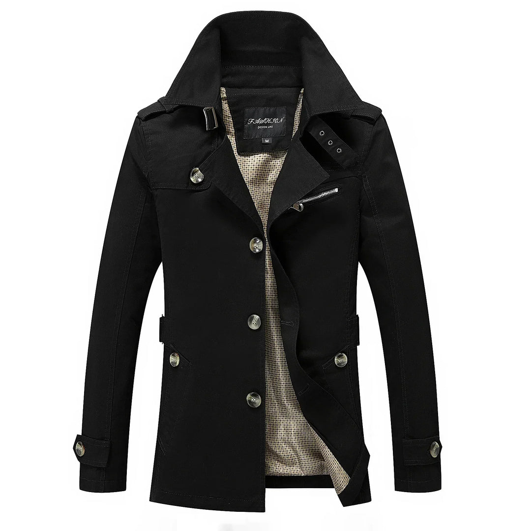 Echoarchiv - Stylischer langer Herbst-Trenchcoat für Herren