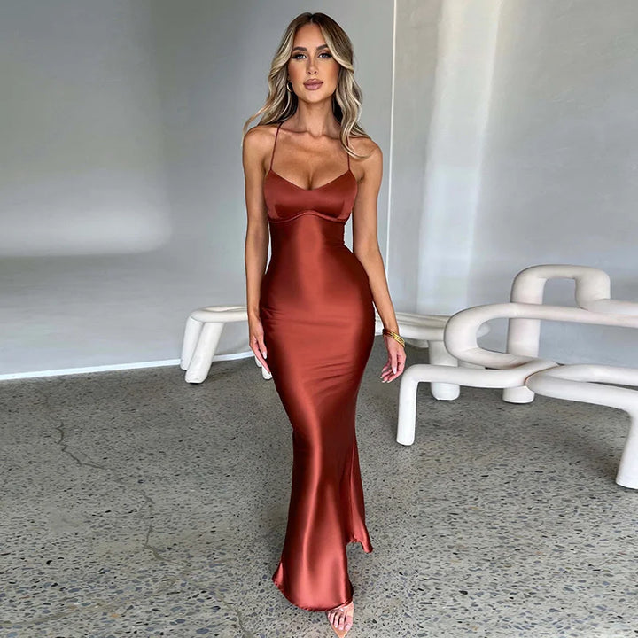 Echoarchiv | Elegantes Maxikleid Mit Seitenschlitz Für Damen