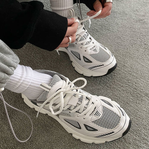Unisex Sneaker flach – Alltagsschuh mit Schnürung