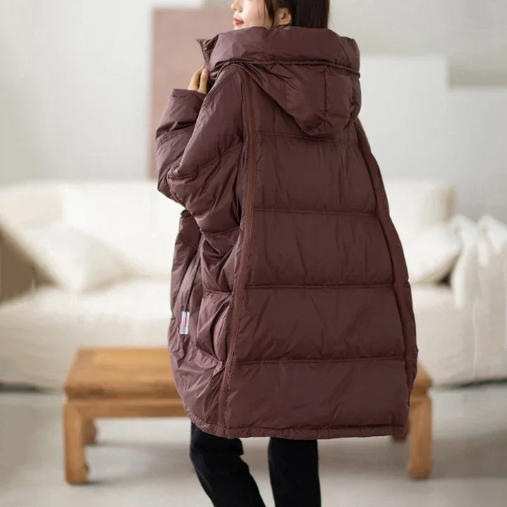 Winter Oversized Daunen Kapuzenjacke – Avérine
