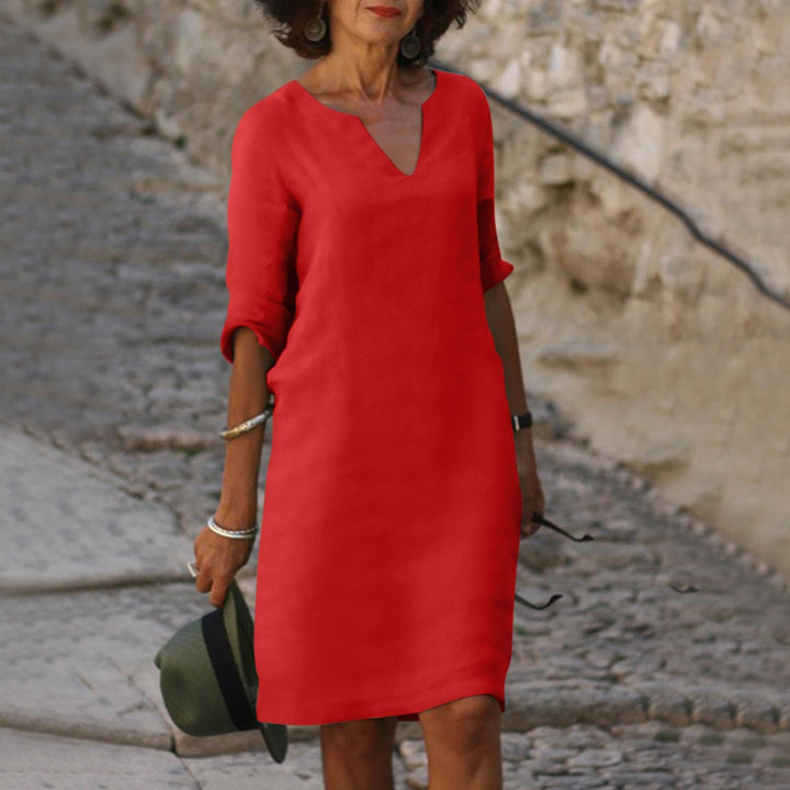 Echoarchiv | Elegantes Sommerkleid mit V-Ausschnitt