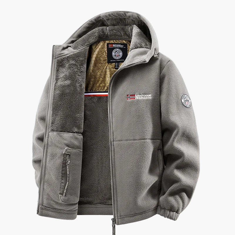Echoarchiv | Outdoor-Fleecejacke mit Kapuze - Skandinavischer Stil für Winter & Freizeit