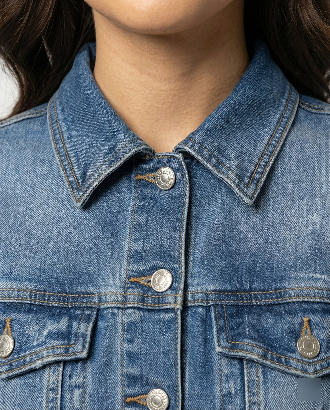 Ulrike Einreihiges Denim-Kleid – Lunéa