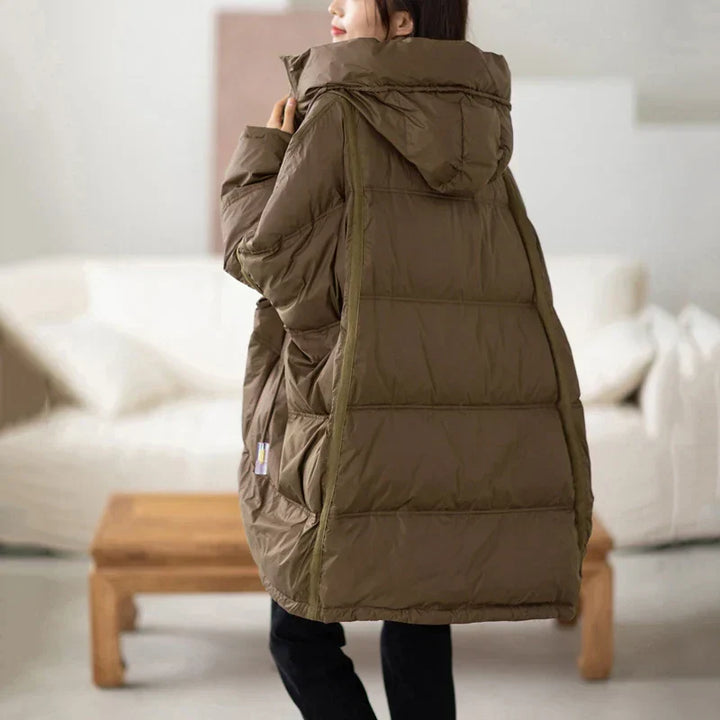Winter Oversized Daunen Kapuzenjacke – Avérine