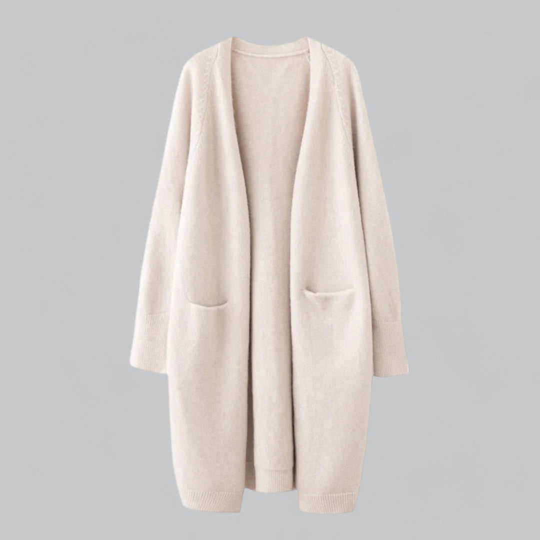 Echoarchiv | Klassischer Langer Cashmere Strickjacke für Frauen
