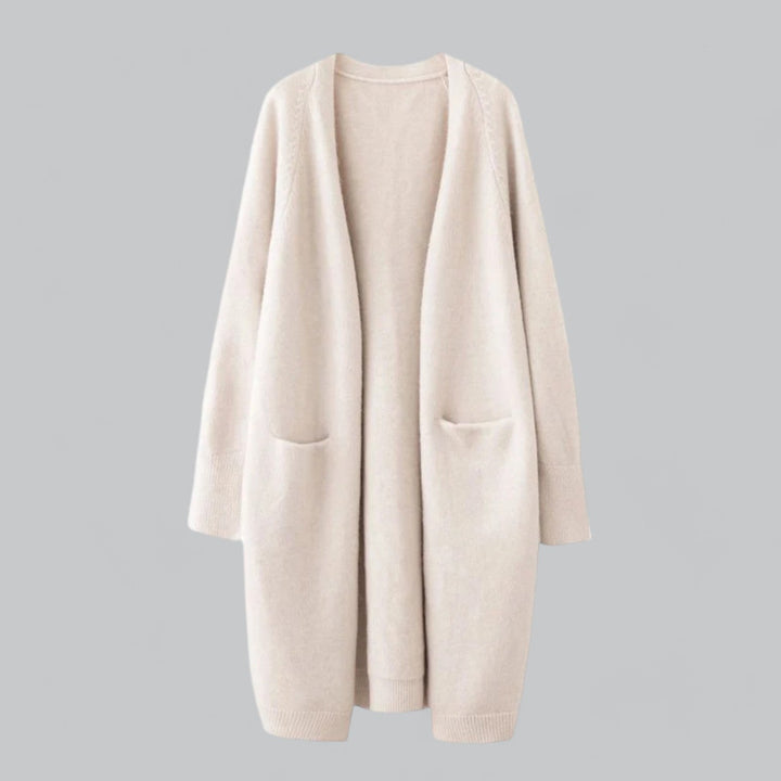 Echoarchiv | Klassischer Langer Cashmere Strickjacke für Frauen