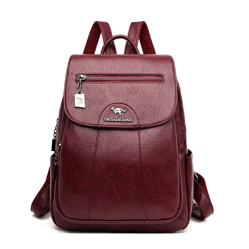 Echoarchiv | Großer Leder Rucksack mit Diebstahlschutz für Damen