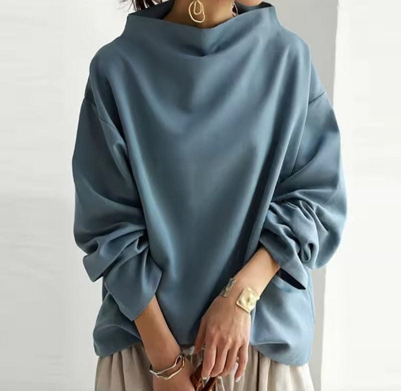 Elegante Loose-Fit Rollkragenbluse – Élovi