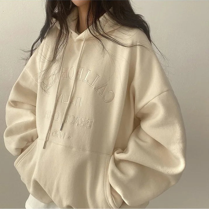 Echoarchiv | Oversized Damen Hoodie Mit Stickerei