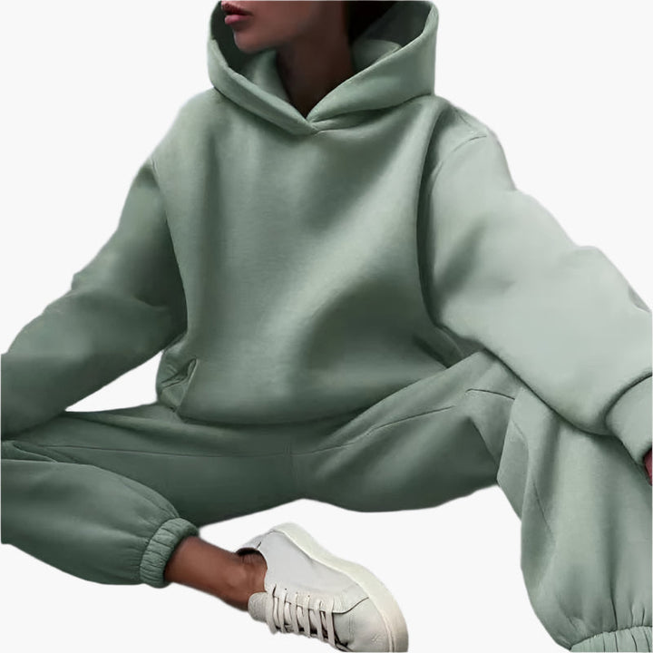 Echoarchiv | Oversize Lounge Set Kapuzenpullover und Jogginghose - Komfortabler Freizeitlook