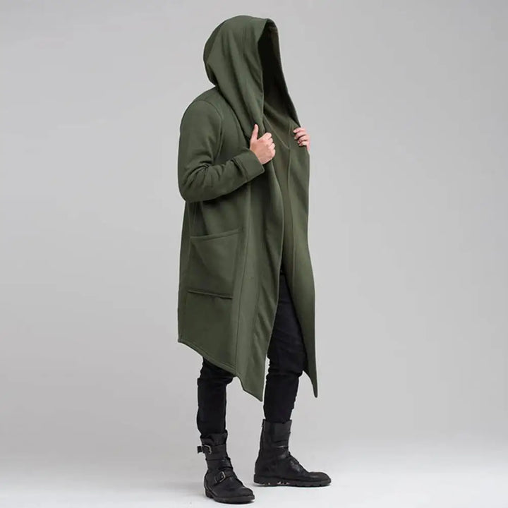 Echoarchiv | Lange Strickjacke Im Gothic Stil mit Kapuze für Herren