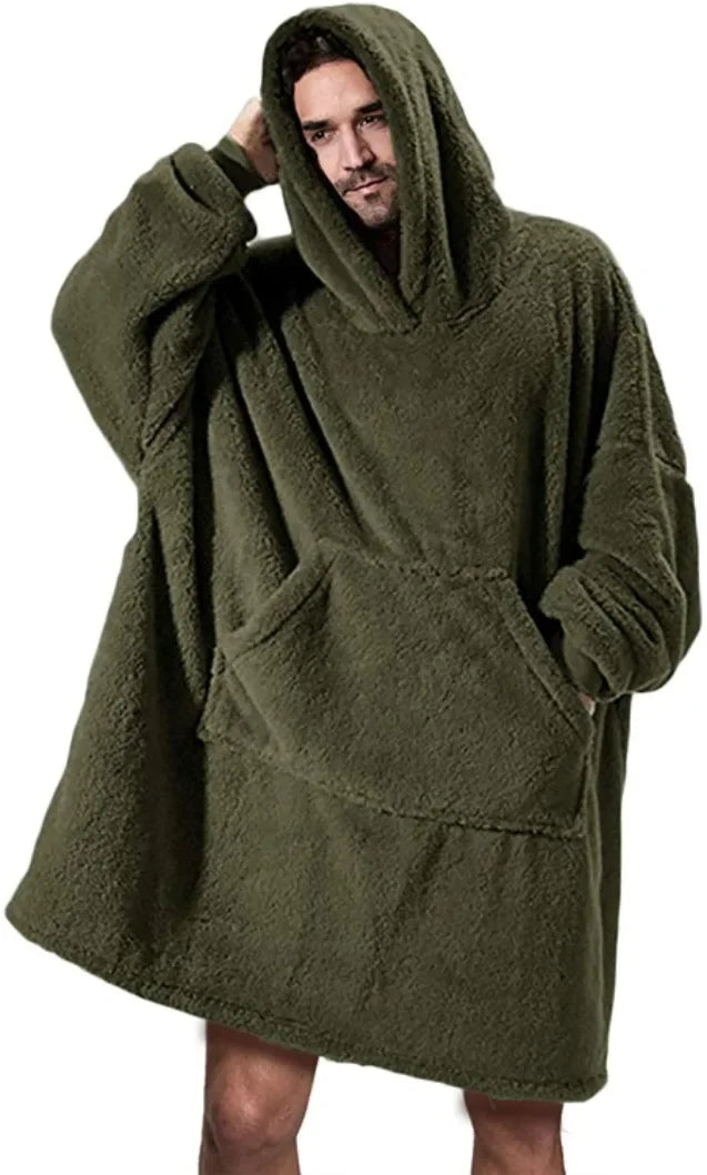 Echoarchiv | Übergroßer Flanell-Decken-Hoodie für Männer & Frauen