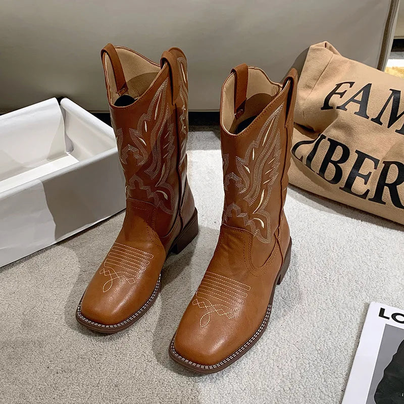 Echoarchiv | Bestickte Cowboystiefel Aus Leder für Damen